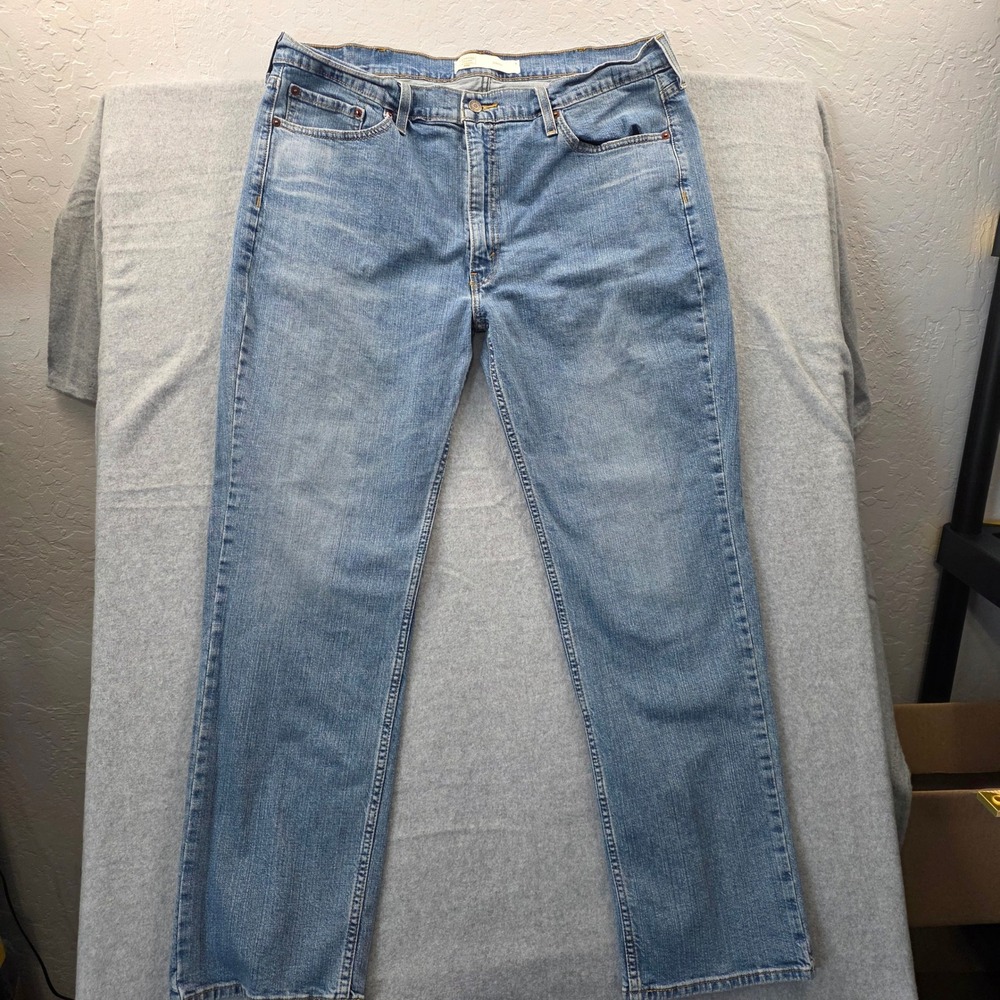 Levi Strauss Signature Gold Straight Leg‎ Jeans Mens 40x32 Light Wash Denim